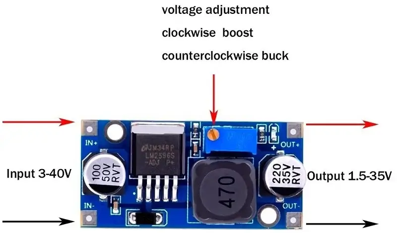 LM2596 DC DC Buck Converter Step Down Module Power Supply Output 1 3 1