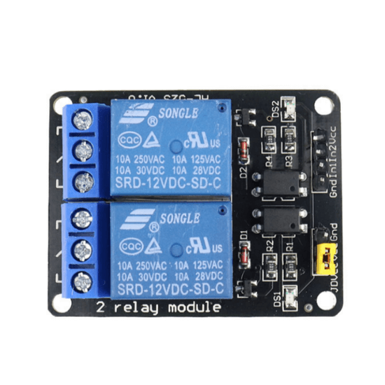 12V Dual Channel Relay Module (with Light Coupling)