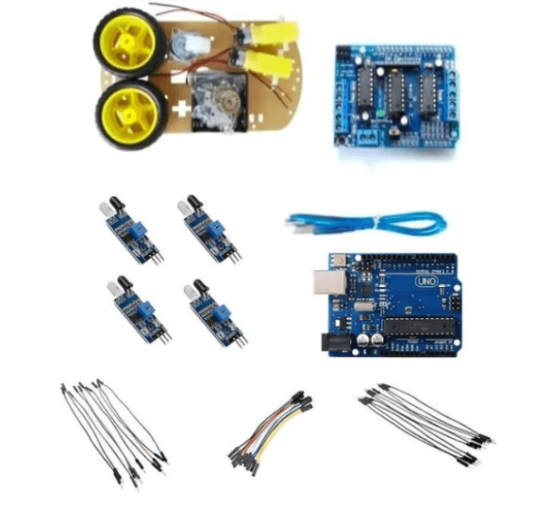 Arduino UNO DIY Line Follower Kit compatible