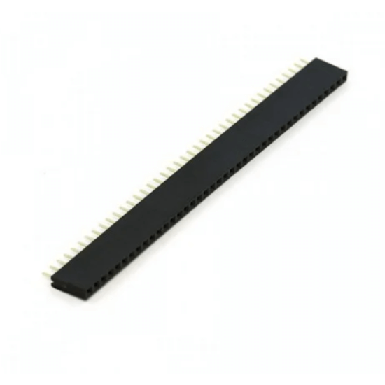 2.54mm 1×40 Pin Female Single Row Header Strip (Pack of 5)